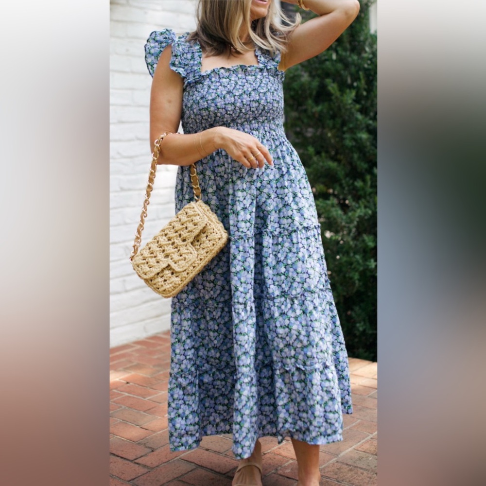 Hill House Home Rare Sold Out Ellie Nap Dress Blue Pansy